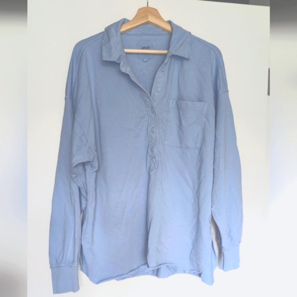 Aerie Take It Easy Popover Polo Sweatshirt